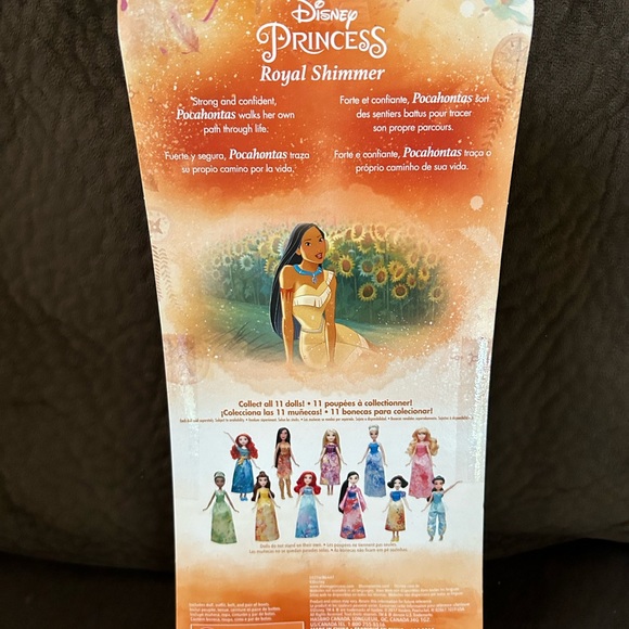 Disney Princess Pocahontas Royal Shimmer Doll Hasbro New In Box 11.5” - Picture 3 of 3